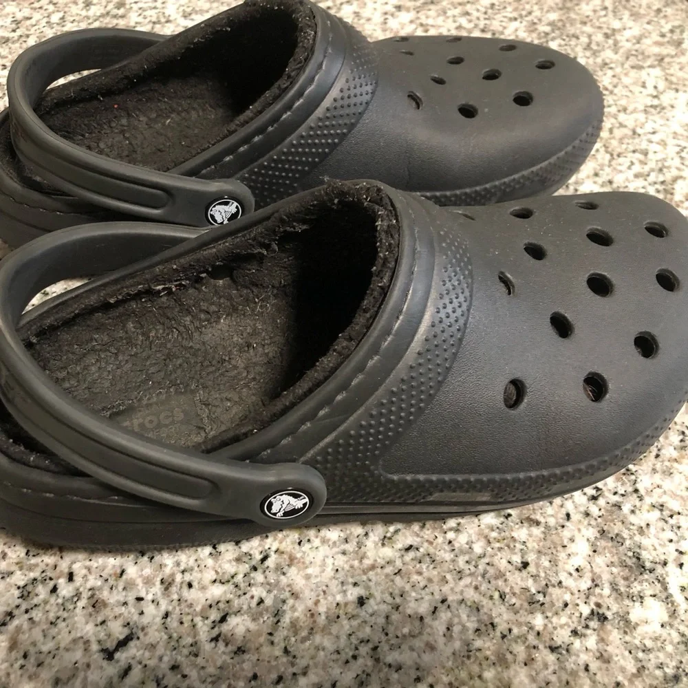Crocs Classic Lined Clogs Unisex Black Size 10 Women Size 8 Men - Picture 6 of 16